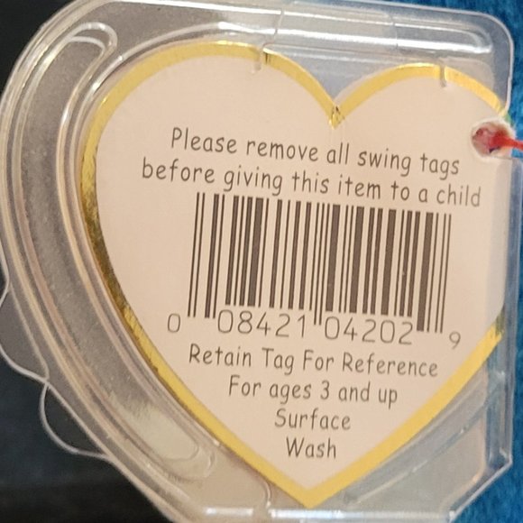 Ty Beanie Babies *RARE ERROR STAMP* Rocket Blue Jay Bird 1997 (Retired) - Picture 7 of 13